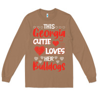 Toasted Coconut this georgia cutie loves her bulldogs fun football Long Sleeve Tee - minhPixels