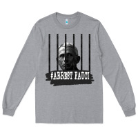 Heather Grey Arrest Fauci Essential Long Sleeve Tee - minhPixels
