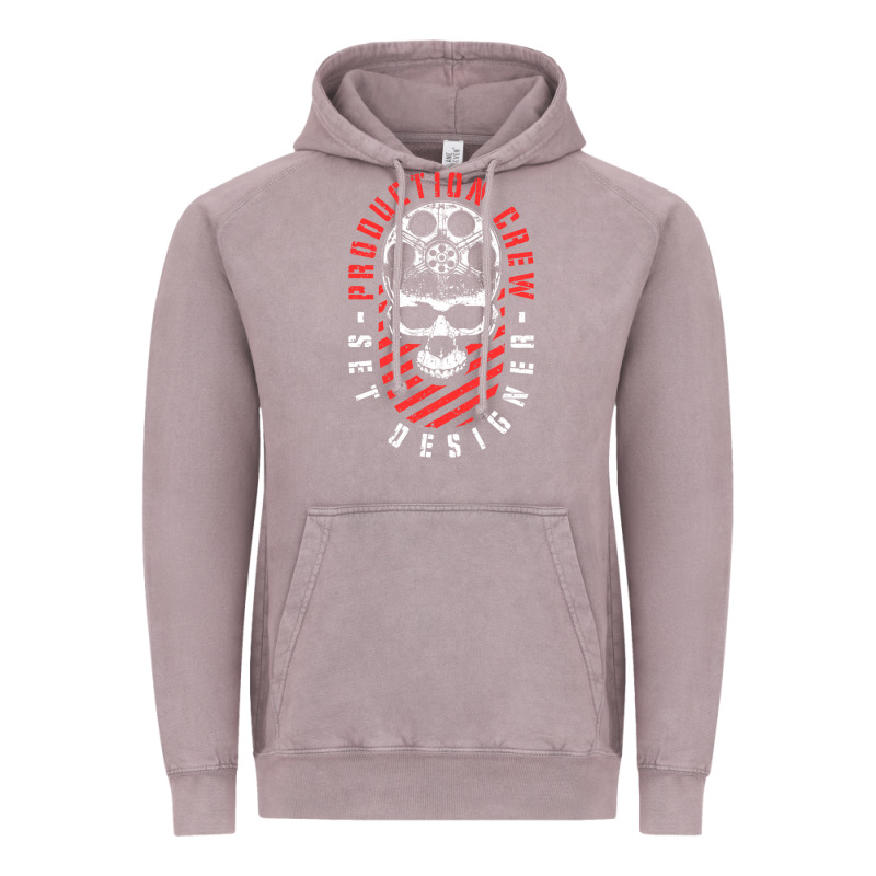 Production Crew Set Designer Movie Film Halloween Skull Vintage Hoodie by minhPixels | Teevron