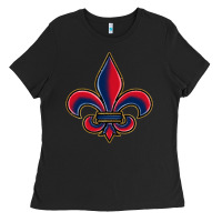 Black louisiana fleur de lis Ladies Tee - BarkalooDesign