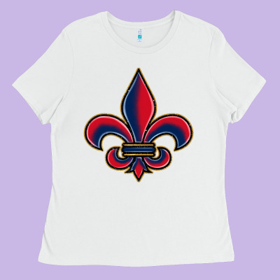 Louisiana Fleur De Lis Ladies Tee Designed By Barkaloodesign