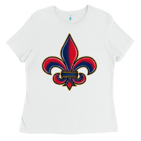 White louisiana fleur de lis Ladies Tee - BarkalooDesign