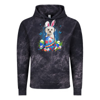 Cloud Black Bunny Maltese With Egg Basket Easter Flower Hunting Egg Vintage Hoodie - minhPixels