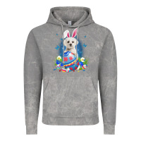 Cloud Rock Bunny Maltese With Egg Basket Easter Flower Hunting Egg Vintage Hoodie - minhPixels