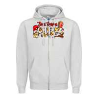 Dove Grey busy raising ballers Zipper Hoodie - CowhideDigitalArt