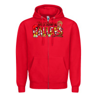 Red busy raising ballers Zipper Hoodie - CowhideDigitalArt