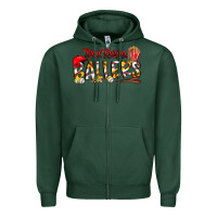 Sports Green busy raising ballers Zipper Hoodie - CowhideDigitalArt