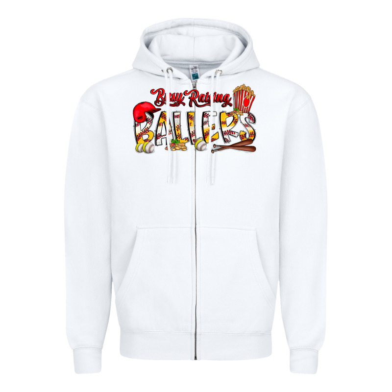 Busy Raising Ballers Zipper Hoodie by CowhideDigitalArt | Teevron