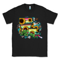 Black Louisiana Map Sunflower Cactus Serape Classic Tee - RanaPortraitStore