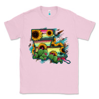 Bubblegum Pink Louisiana Map Sunflower Cactus Serape Classic Tee - RanaPortraitStore