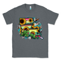 Charcoal Heather Louisiana Map Sunflower Cactus Serape Classic Tee - RanaPortraitStore