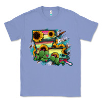 Colony Blue Louisiana Map Sunflower Cactus Serape Classic Tee - RanaPortraitStore