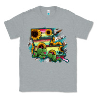 Heather Grey Louisiana Map Sunflower Cactus Serape Classic Tee - RanaPortraitStore