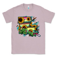 Lilac Louisiana Map Sunflower Cactus Serape Classic Tee - RanaPortraitStore