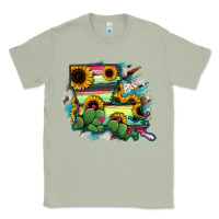 Matcha Louisiana Map Sunflower Cactus Serape Classic Tee - RanaPortraitStore