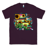 Plum Louisiana Map Sunflower Cactus Serape Classic Tee - RanaPortraitStore