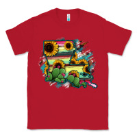 Red Louisiana Map Sunflower Cactus Serape Classic Tee - RanaPortraitStore