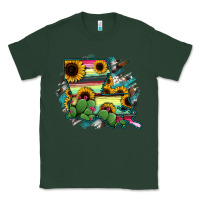Sports Green Louisiana Map Sunflower Cactus Serape Classic Tee - RanaPortraitStore