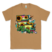 Toasted Coconut Louisiana Map Sunflower Cactus Serape Classic Tee - RanaPortraitStore