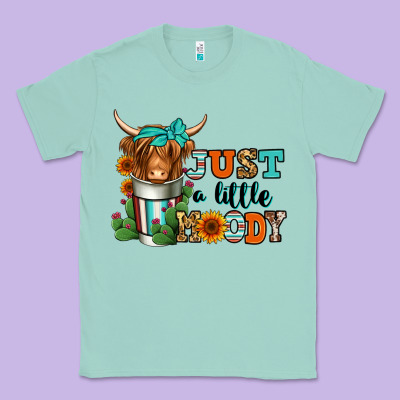 Just A Little Moody Coffee Cup Long Haired Cow Classic Tee Designed By Jasminsmagicworld