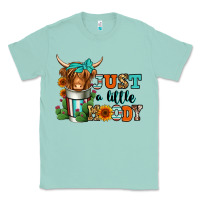 Seafoam just a little moody coffee cup long haired cow Classic Tee - Jasminsmagicworld