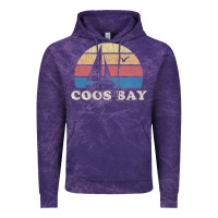 Cloud Purple Coos Bay Or Vintage Sailboat 70S Throwback Sunset Vintage Hoodie - minhPixels