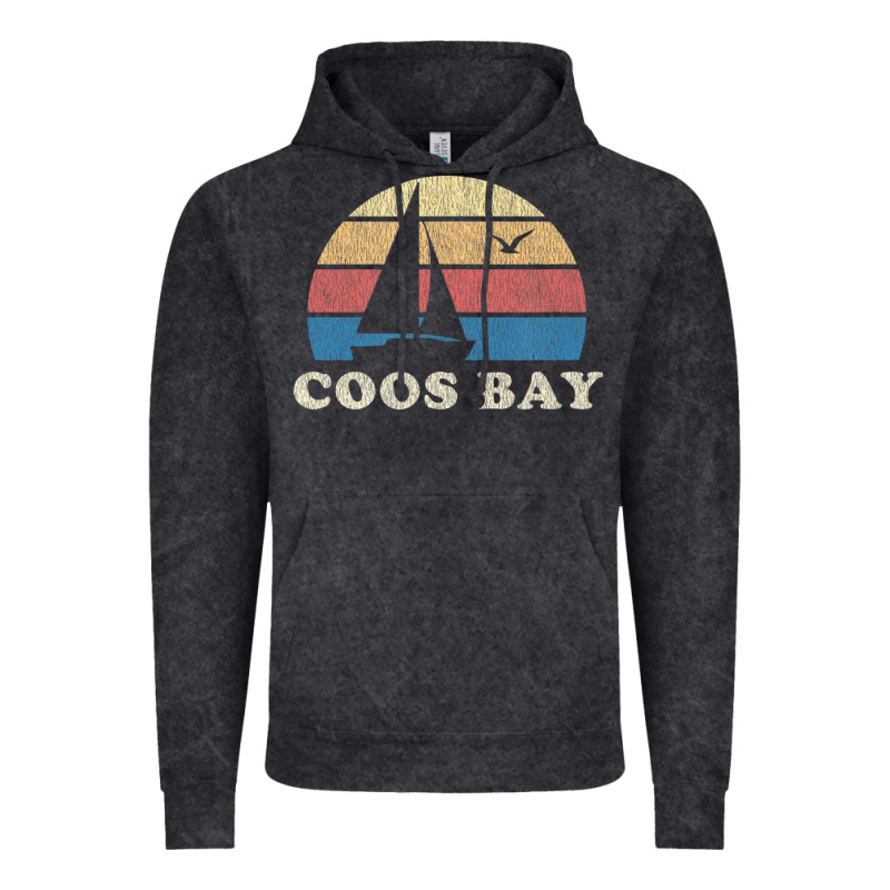 Coos Bay Or Vintage Sailboat 70s Throwback Sunset Vintage Hoodie by minhPixels | Teevron