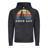 Vintage Black Coos Bay Or Vintage Sailboat 70S Throwback Sunset Vintage Hoodie - minhPixels