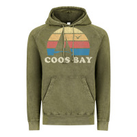 Vintage Olive Coos Bay Or Vintage Sailboat 70S Throwback Sunset Vintage Hoodie - minhPixels