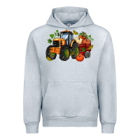 Heather Grey fall tractor with pumpkin Urban Hoodie - AdoDesignShop