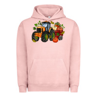 Pigment Salmon fall tractor with pumpkin Urban Hoodie - AdoDesignShop