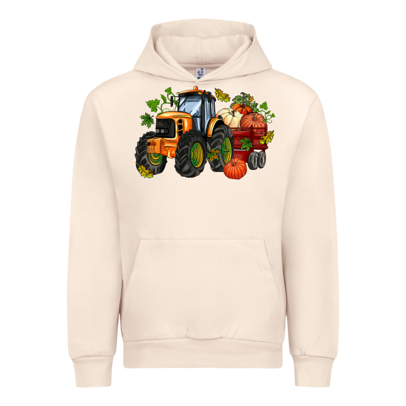 Fall Tractor With Pumpkin Urban Hoodie by AdoDesignShop | Teevron