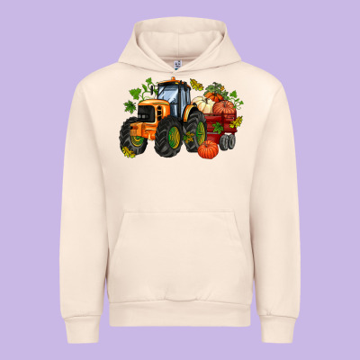 Fall Tractor With Pumpkin Urban Hoodie Designed By Adodesignshop