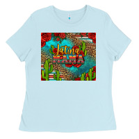 Baby Blue latina mama Ladies Tee - Jasminsmagicworld