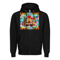 Christmas Cowboy Gnome Zipper Hoodie | Teevron