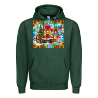 Sports Green Christmas cowboy gnome Zipper Hoodie - CowhideDigitalArt