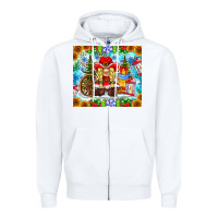White Christmas cowboy gnome Zipper Hoodie - CowhideDigitalArt