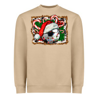 Mushroom Soccer Ball Christmas With Hat And Candy Cane Heavyweight Sweatshirt - FaDigitalArtStudio