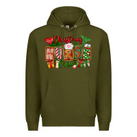 Army Green Christmas Nurse Crew Premium Hoodie - FaDigitalArtStudio