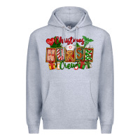 Heather Grey Christmas Nurse Crew Premium Hoodie - FaDigitalArtStudio