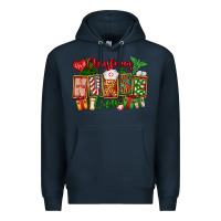 Navy Christmas Nurse Crew Premium Hoodie - FaDigitalArtStudio