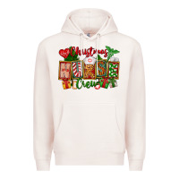 Pale Pink Christmas Nurse Crew Premium Hoodie - FaDigitalArtStudio