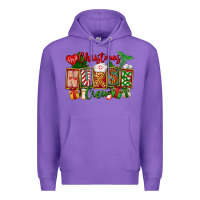 Purple Christmas Nurse Crew Premium Hoodie - FaDigitalArtStudio