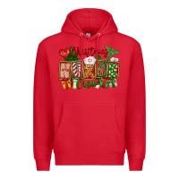 Red Christmas Nurse Crew Premium Hoodie - FaDigitalArtStudio