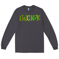 Smoke st. patrick's day lucky with clovers and horseshoe Long Sleeve Tee - RanaPortraitStore