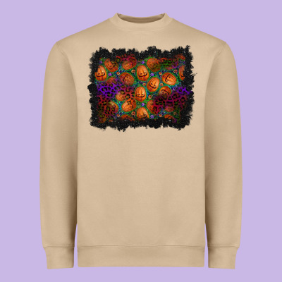 Halloween Pumpkin Background Heavyweight Sweatshirt Designed By Bundleandbundleshop