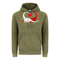 Vintage Olive funny hearts love dinosaur valentine s day gift boys girls Vintage Hoodie - minhPixels