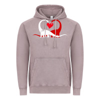 Vintage Zinc funny hearts love dinosaur valentine s day gift boys girls Vintage Hoodie - minhPixels