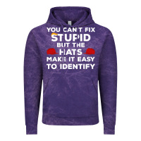 Cloud Purple You Can'T Fix Stupid But The Hats Make It Easy To Identify Vintage Hoodie - minhPixels