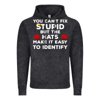 Vintage Black You Can'T Fix Stupid But The Hats Make It Easy To Identify Vintage Hoodie - minhPixels